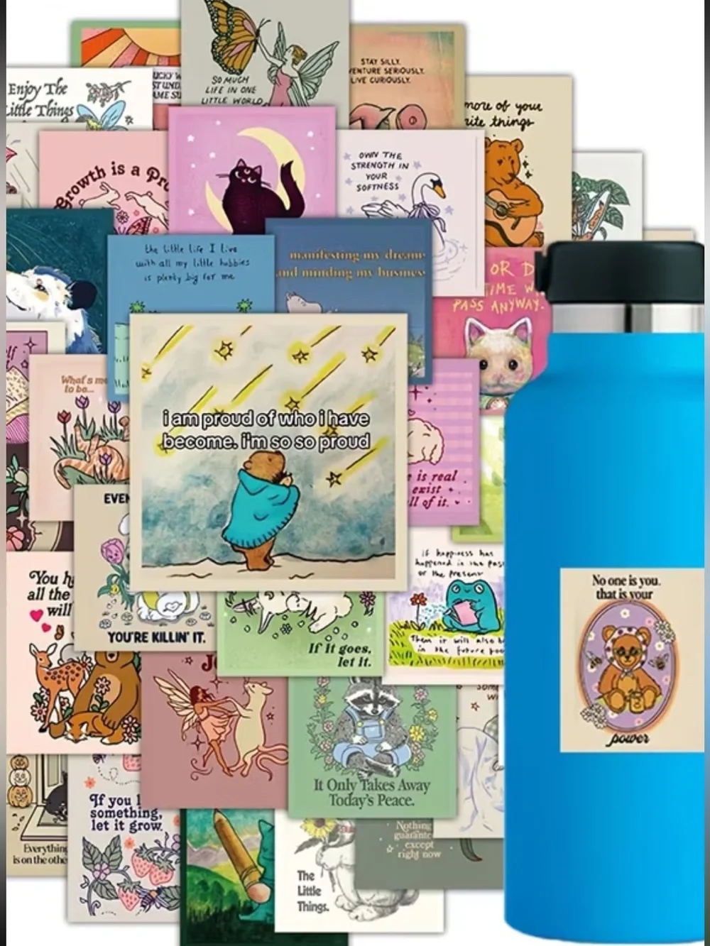 24 Non-Repeating Images Soulful Stickers - Daily Affirmations Journaling